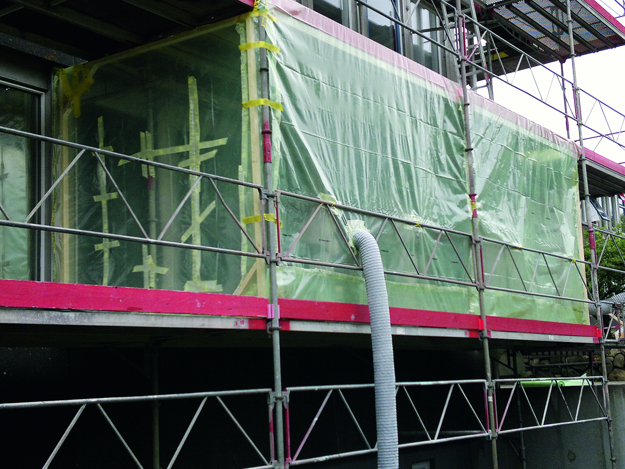 xample of shielding to prevent the spread of PCBs to the exterior environment.